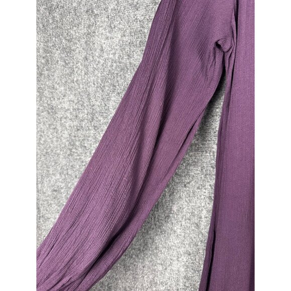 Knox Rose Purple Gauze Shift Dress XXL Cold Shoulder Studded Keyhole Boho Edgy - Picture 6 of 8